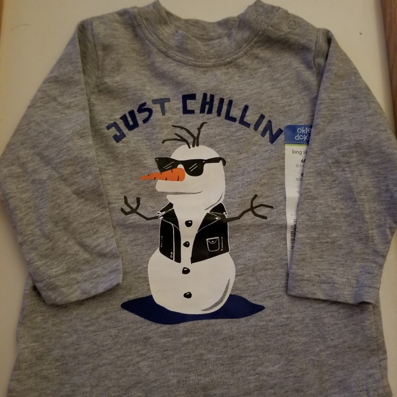NWT adorable Okie Dokie Snowman T-Shirt - Picture 4 of 4
